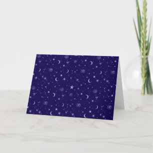 Himmlische Galaxie Dunkelblau Karte