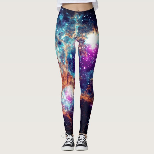 Himmlische Galaxie Leggings (Vorderseite)