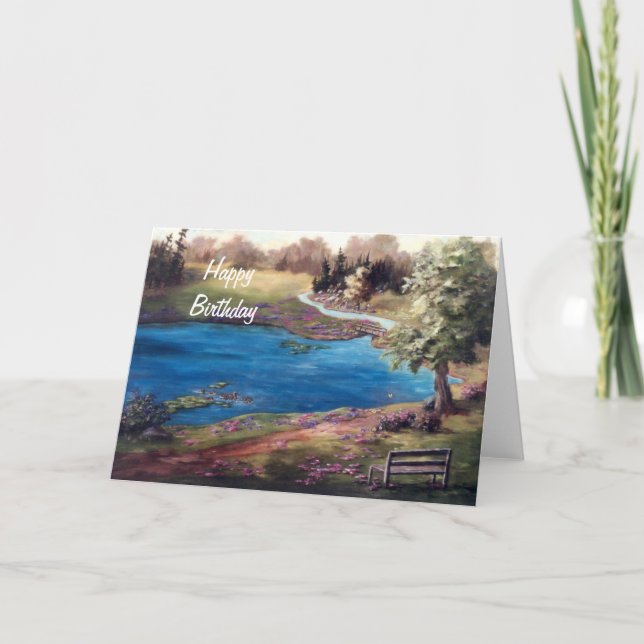 Himmlische Geburtstagskarte Karte (Vorderseite)