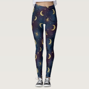 Himmlische Halloween-Nacht-Bokeh - Mystischer Mond Leggings