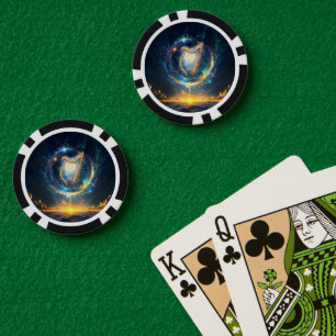Himmlische Harfe der mondgebundenen Himmel. Pokerchips