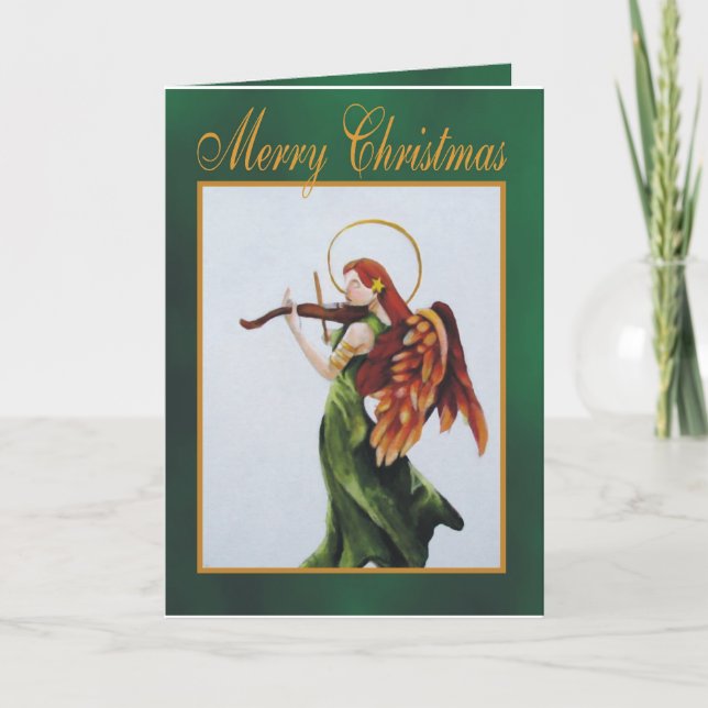 Himmlische Harmonie Chirstmas Karte (Vorderseite)