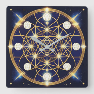 Himmlische Harmonie – Das Licht innerhalb des Gitt Quadratische Wanduhr