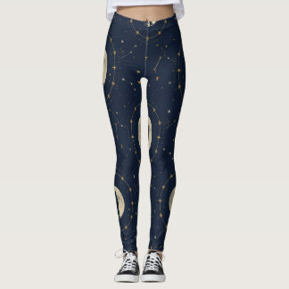 Himmlische Heulende-Wolf-Mond-Muster-Leggings Leggings