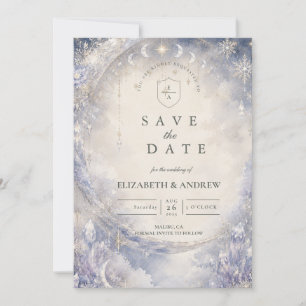 Himmlische himmlische Winterhochzeit Save The Date