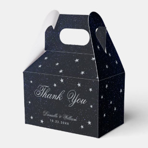 Himmlische Hochzeit Blaue Sternennacht Kalligrafie Geschenkschachtel