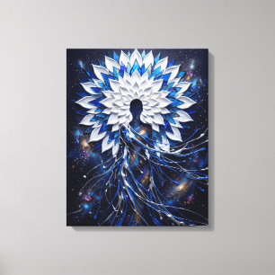 Himmlische Impasto-Mandala-Göttin Leinwanddruck