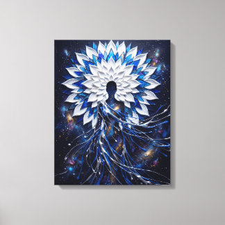 Himmlische Impasto-Mandala-Göttin Leinwanddruck