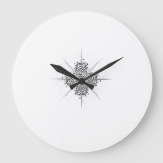 Himmlische Kalligrafie-Mandala - Premium-Wanduhr Große Wanduhr