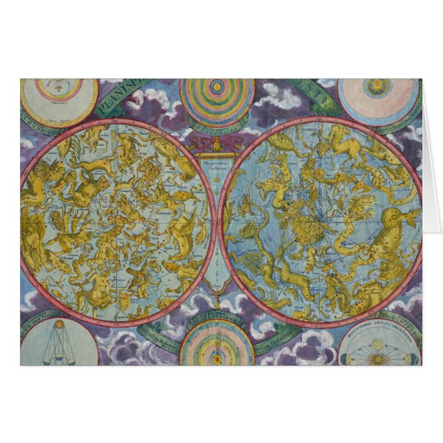 Himmlische Karte der Planeten (Vorderseite (Horizontal))