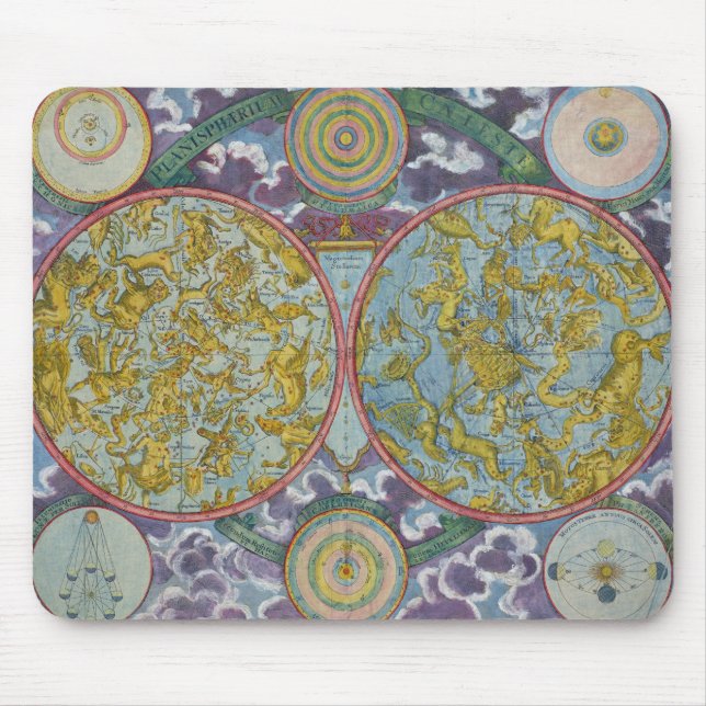 Himmlische Karte der Planeten Mousepad (Vorne)