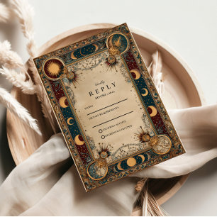 Himmlische königliche Barockhochzeit RSVP Karte