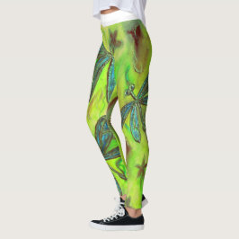 Himmlische Libellen auf einem Sternenhimmel Leggings
