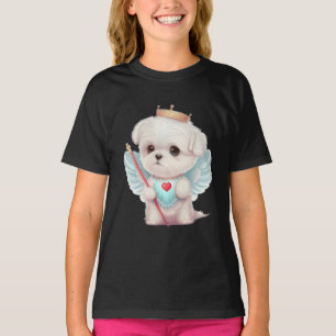 Himmlische Liebe: Niedlicher Angel maltesischer Hu T-Shirt