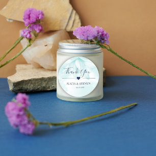 Himmlische Magnolienblüte, Danke  Runder Aufkleber