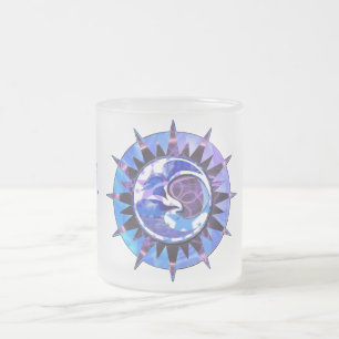 himmlische mattierte Tasse der Sonne u. des Mondes