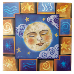 Himmlische Mond-Keramik-Fliese Fliese