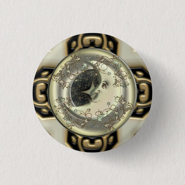 Himmlische Mond-Knöpfe Button (Vorderseite)