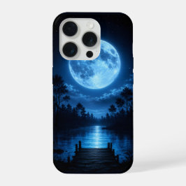 Himmlische mondbeschienene Waldreflexionsästhetik iPhone 15 Pro Hülle