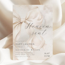 Himmlische neutrale Baby Shower Einladung mit Schl