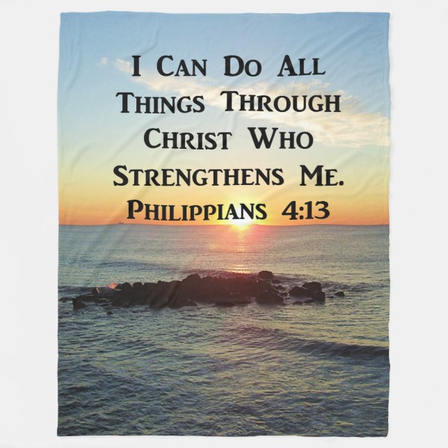 HIMMLISCHE PHILIPPIER 4:13 BIBLE VERSE FLEECEDECKE (Vorderseite)