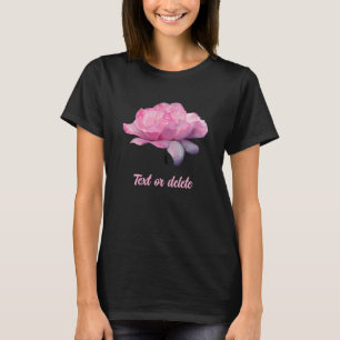 Himmlische Pink Rose Florale Natur Personalisiert T-Shirt