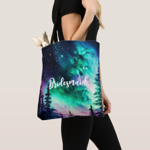 Himmlische Polarlicht-Hochzeit Tasche