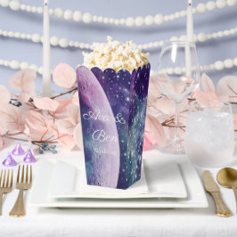 Himmlische Purpur-Galaxie-Mond-Hochzeit Geschenkschachtel