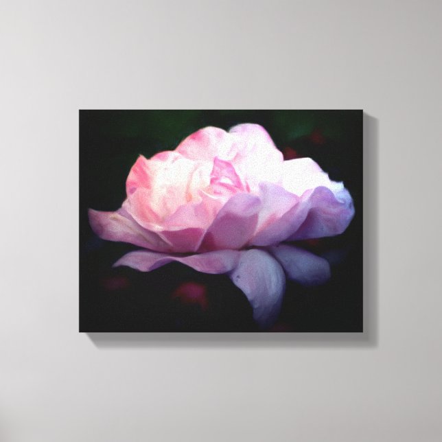 Himmlische Rosa Blume Malerei Leinwanddruck (Vorderseite)