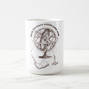 Himmlische Seelenweisheit Vintage-Armillarsphäre Kaffeetasse