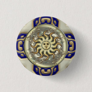 Himmlische Sun-Knöpfe Button