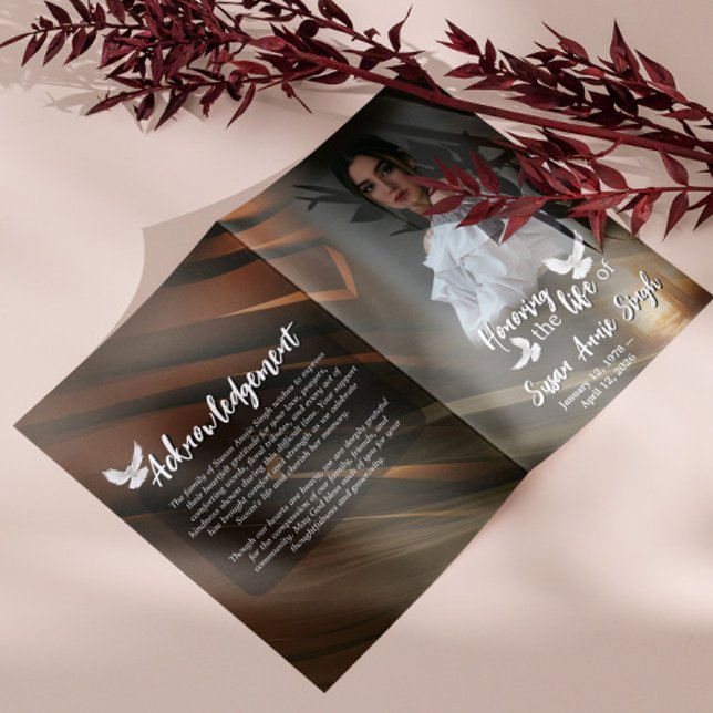 Himmlische Tore Lebensfeier Bestattungsprogramm Flyer (Von Creator hochgeladen)
