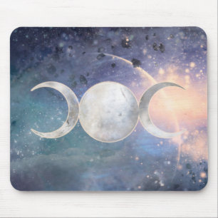 Himmlische Universum Dreifache Mond Göttin Mondste Mousepad