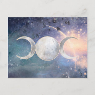 Himmlische Universum Dreifache Mond Göttin Mondste Postkarte