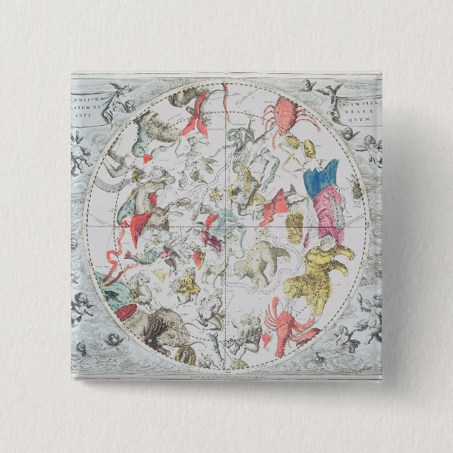 Himmlische Vertretung die Zeichen des Tierkreises Button (Vorderseite)