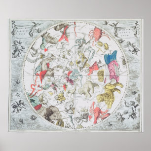 Himmlische Vertretung die Zeichen des Tierkreises Poster