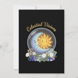 Himmlische Visionen Süße Sonnen- und Mond-Tarot- Dankeskarte