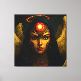 Himmlische Wächter Engel - Glasbaustein Stil Leinwanddruck