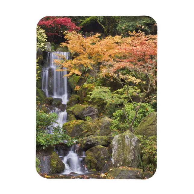 Himmlische Wasserfälle und Herbstfarben Magnet (Vertikal)
