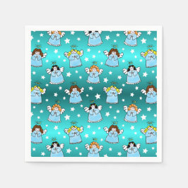 Himmlische WeihnachtsAngels Muster Serviette