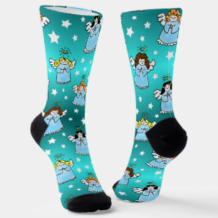 Himmlische WeihnachtsAngels Muster Socken