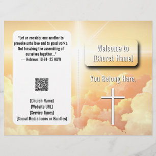 Himmlische Wolken Leicht Kirchenbulletin Flyer