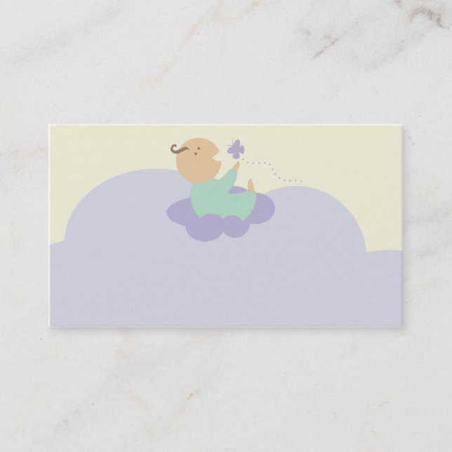 himmlische Wolkenbabyprodukt-Geschäftskarte Visitenkarte (Vorderseite)