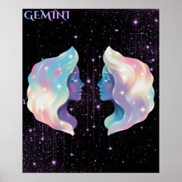 Himmlische Zwillinge – Astrologie-Kunst Poster