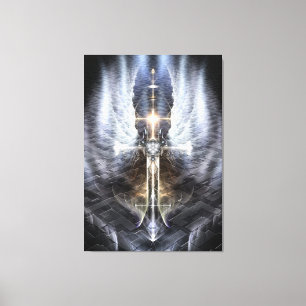 Himmlischer Angel Wing Cross Canvas Print Jagdweg Leinwanddruck
