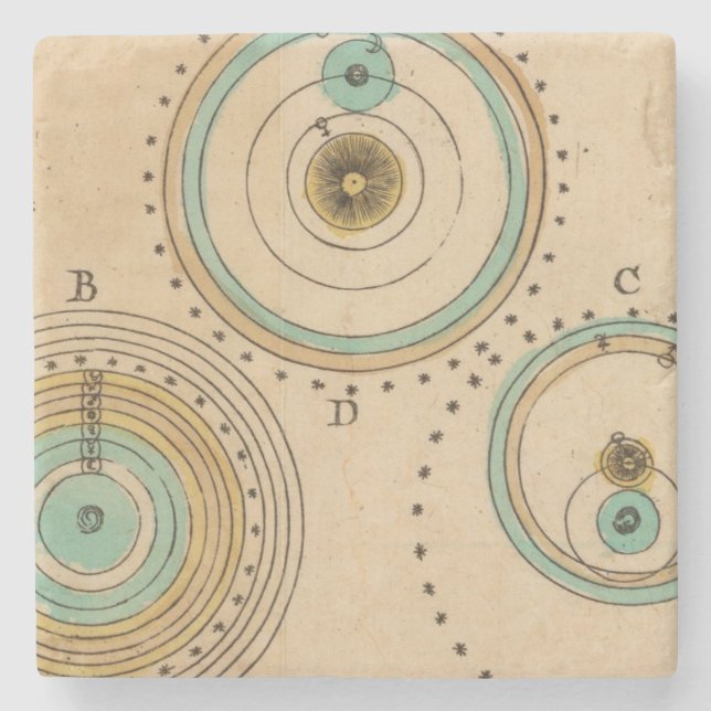 Himmlischer Atlas 6 Steinuntersetzer (Vorderseite)