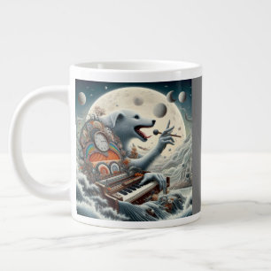 Himmlischer Canis Pianist Jumbo-Tasse