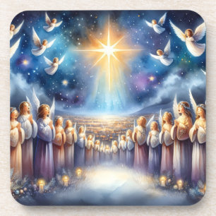 Himmlischer Chor unter dem Stern von Bethlehem Getränkeuntersetzer