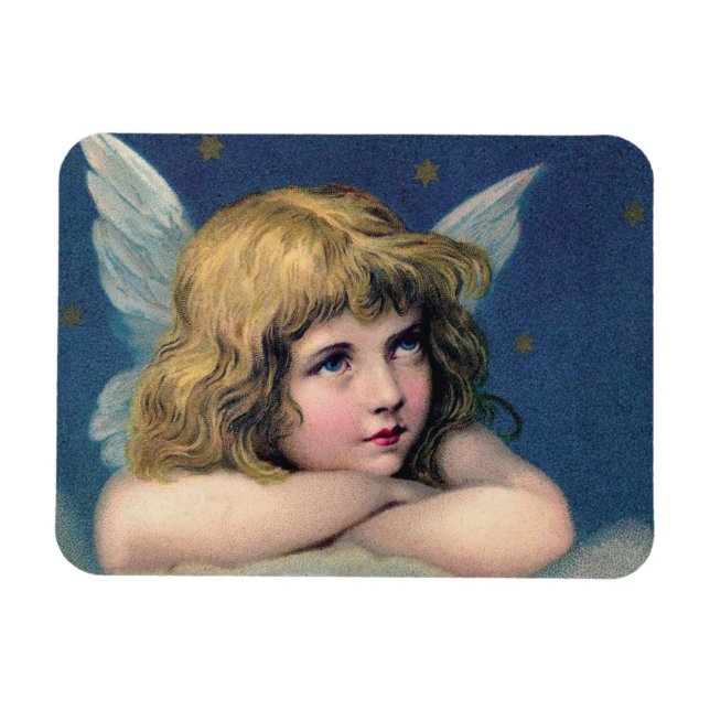 Himmlischer Engel träumt von einer Wolke am Himmel Magnet (Horizontal)