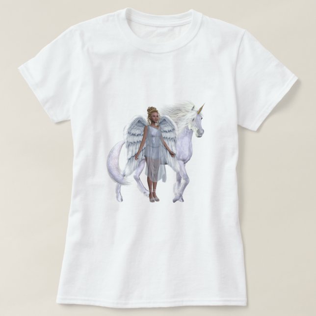 Himmlischer Engels-und Unicorn-T - Shirt (Design vorne)